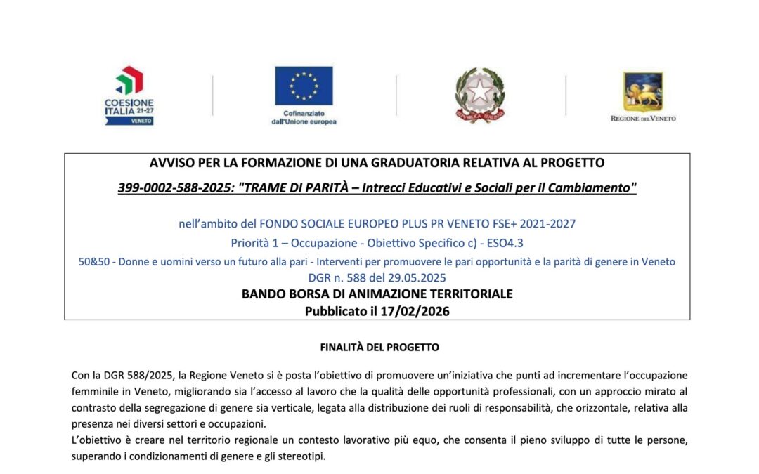Progetto > Trame di parità: intrecci educativi e sociali per il cambiamento